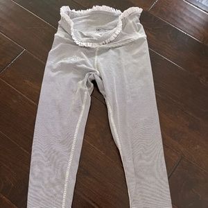 Black and white striped cropped 3/4 leggings (XS) by Albion